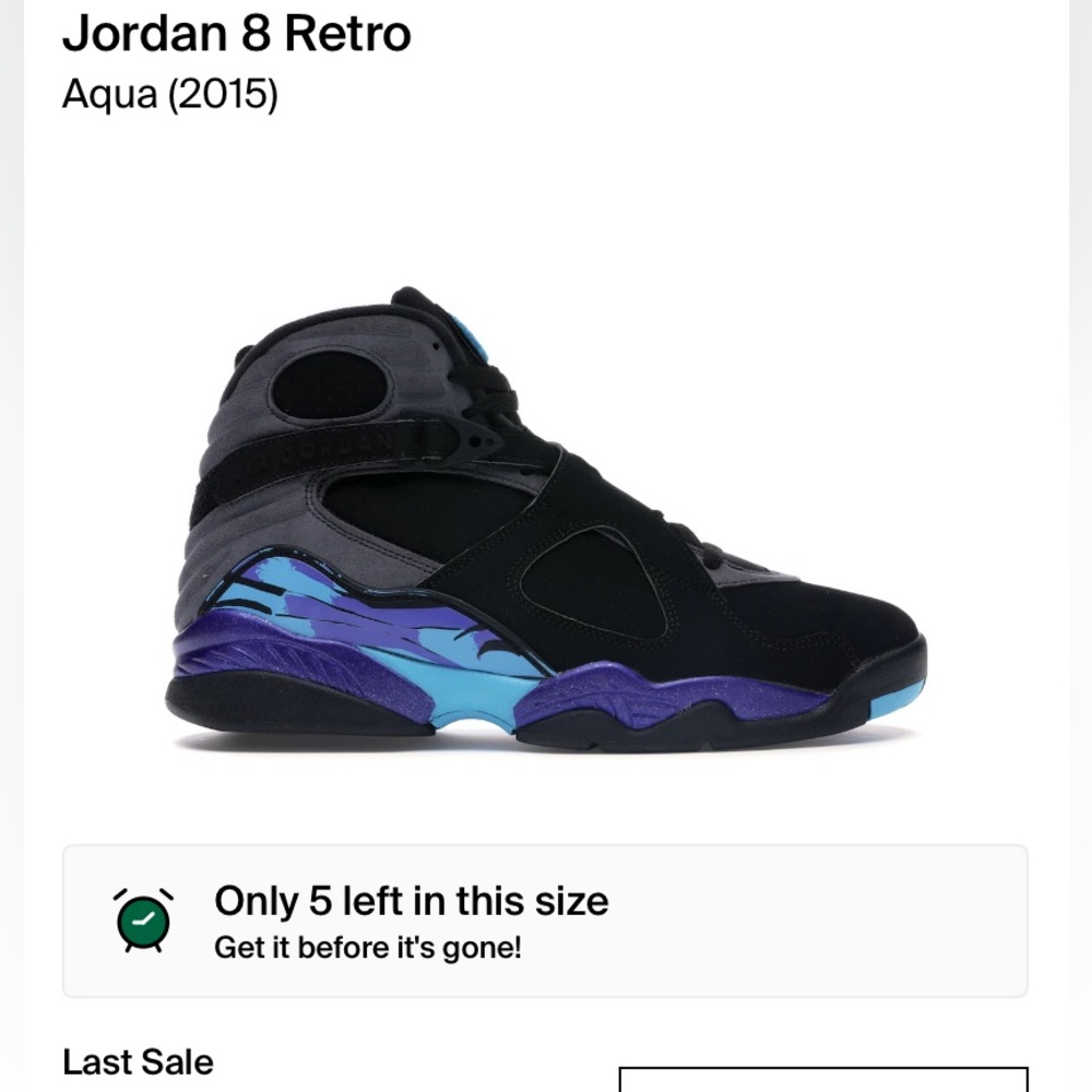 Aqua Jordan 8’s